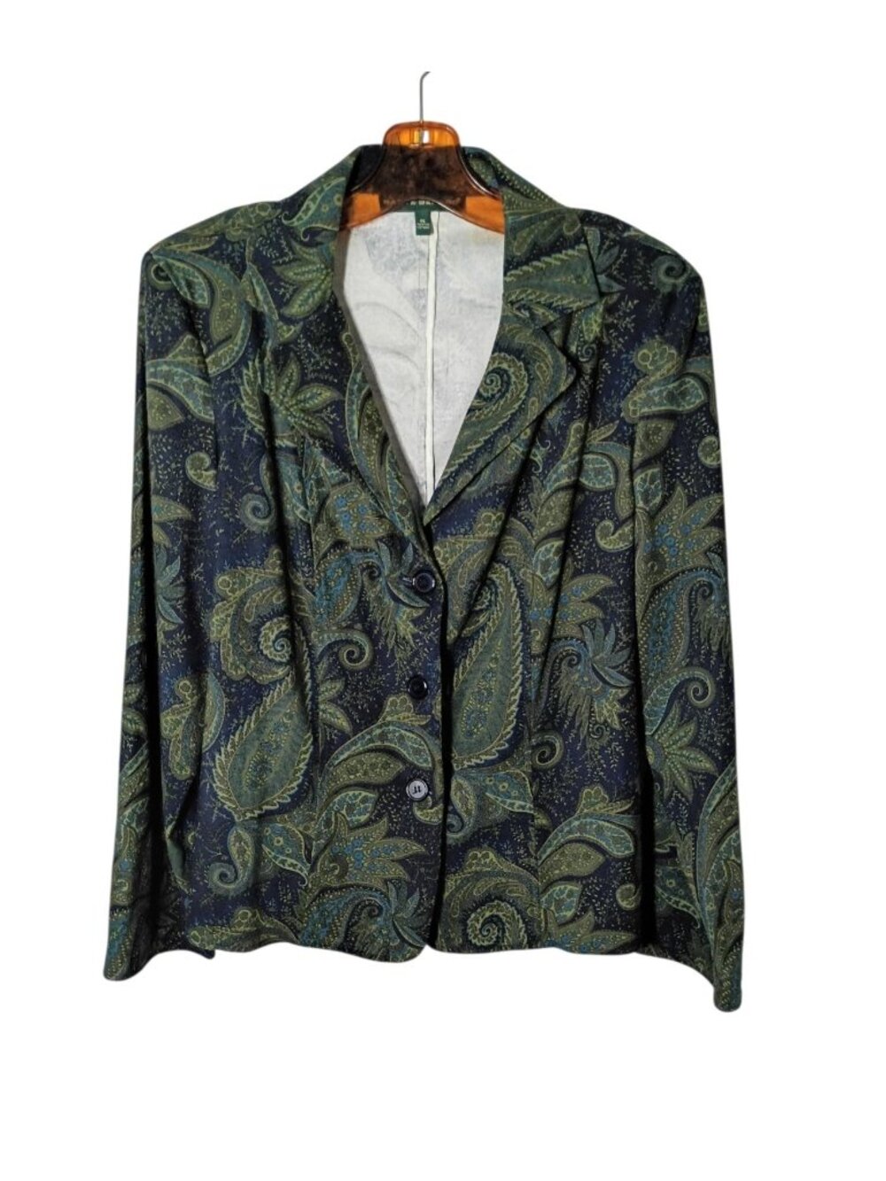 Vintage Harve Benard Paisley Blazer Jacket XL Office Artsy Stretch Whimsigoth